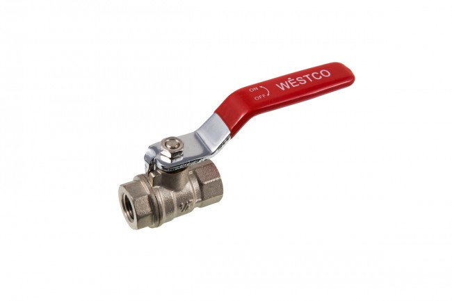 Lever Ball Valve FxF 1.1/2in BSP Red Handle